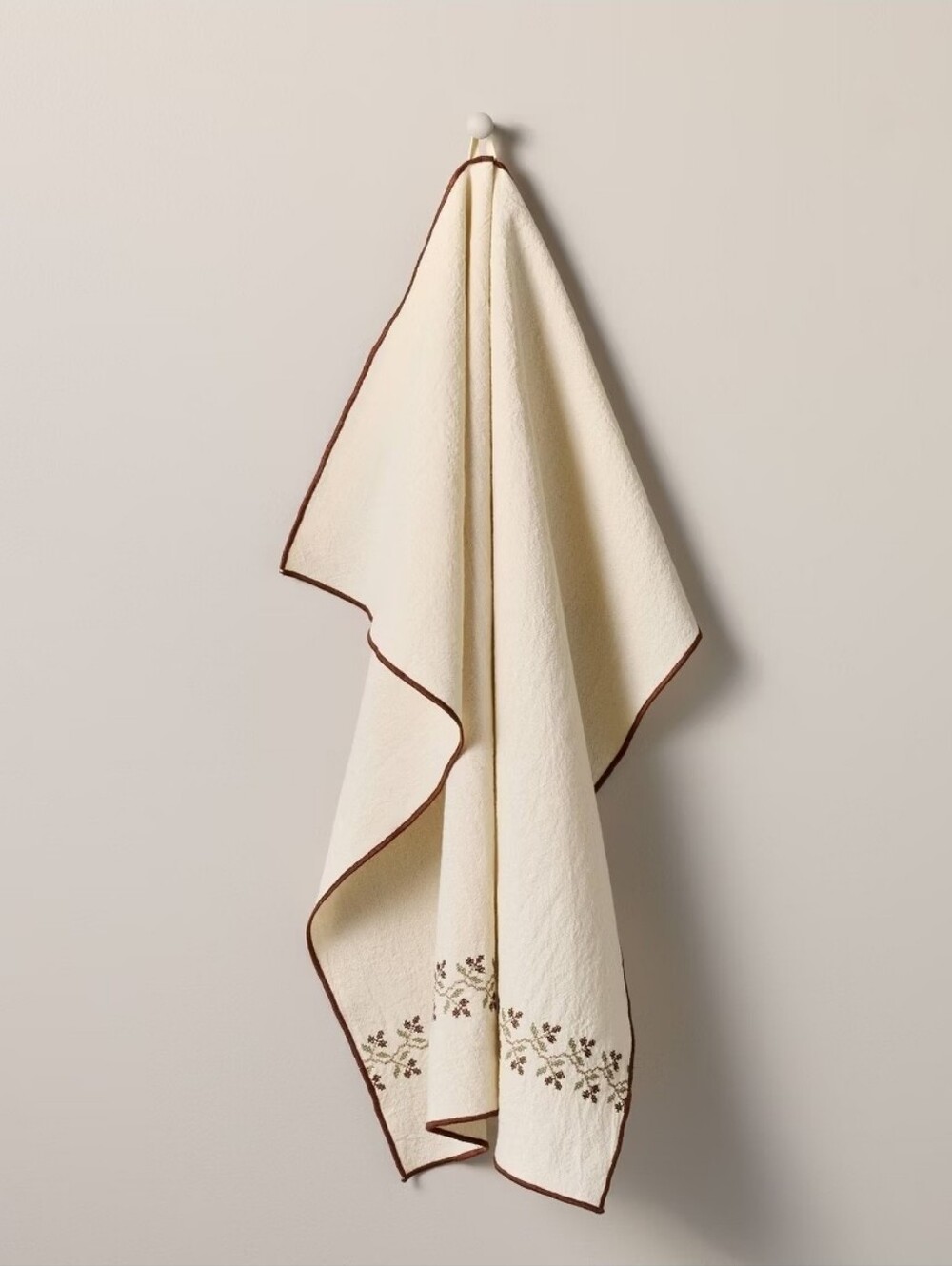 Hearth & Hand with Magnolia Flour Sack Cream Stitched Icon Kitchen Towel NEW